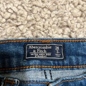 Abercrombie ultra high rise straight jeans